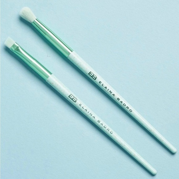 Elaina Badro Sea Green Divine Duo Brush Set | NEW | 2 Piece Seagreen - Picture 2 of 12